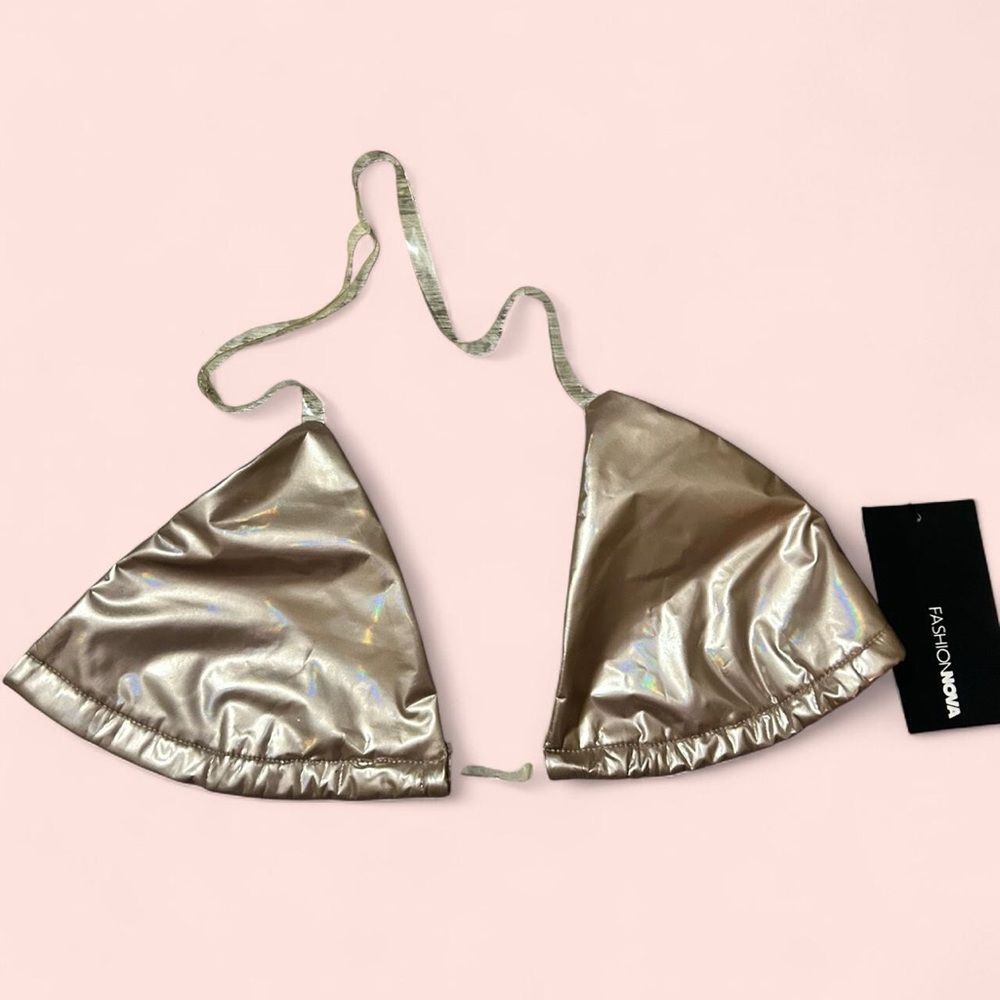 NWT Fashion Nova Gold/Bronze Bikini Set (Top & Bottoms)